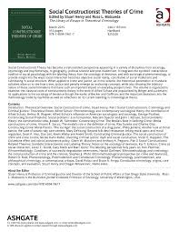 Pdf Social Constructionist Theories Of Crime