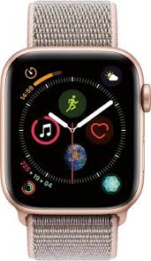 Best Buy Apple Watch Series 4 Gps 44mm Gold Aluminum Case With Pink Sand Sport Loop Gold Aluminum Mu6g2ll A Apple Watch Apple Watch Series Buy Apple Watch