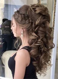 50 Attractive Wedding Hairstyles For Long Hair Mrs To Be Hair Styles Quince Hairstyles Medium Hair Styles