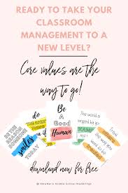 Free Core Value Classroom Posters In 2020 Classroom Management Teaching Teens Middle School Classroom Management
