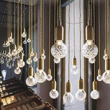 Nordic Crystal Glass Led Pendant Light Fixture Copper Commercial Lamp Restaurant Window Clothes Shop Cafe Club Home Led Lighting Pendant Lights Aliexpress