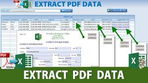 How To Extract Data From Unlimited Pdf Forms To An Excel Table In One Click