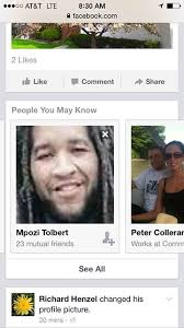 Facebook just recommended that I make friends with Mpozi T…