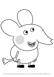 This coloring pages was posted in april 12 2020 at 1205 pm. Learn How To Draw Edmond Elephant From Peppa Pig Peppa Pig Step By Step Drawing Tutorials