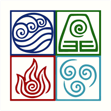 Iroh drew the symbols of the bending arts in the dirt. Four Elements Symbol Avatar Art Print By Daljo Avatar The Last Airbender Art Element Symbols Avatar Tattoo