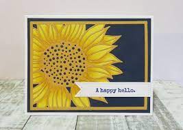 Laura S Stamp Art Journal Card Sentiments Paper Crafts Sunflowers Background