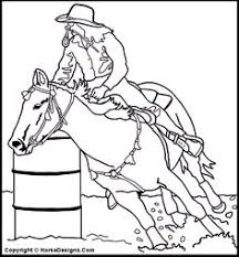 Horses are animals that have a character like humans, it is very sensitive can be unfriendly, wild, difficult to set, and can also be friendly even obey what people command, depending on their treatment. Horse Running The Barrels Coloring Pages