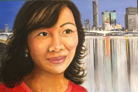 Mater Interpreter My-Linh Do has received the honour of being painted by  local artist Emily Bradshaw for the Brisbane Portrait Prize. In submitting  the painting, Emily wrote: “Queensland Living Treasure and Pride
