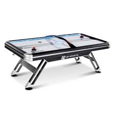 Md Sports Titan 7 5 Four Player Air Hockey Table With Digital Scoreboard And Lights Air Hockey Hockey Black Silver