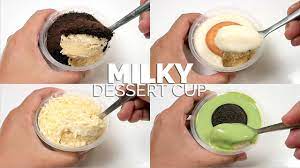 Milky Dessert Cup Sponge Cake Vla Saus Topping Rice Cooker Cake Youtube Resep Makanan Penutup Kue Lezat Pudding Desserts