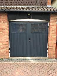 Cardale Bedford Side Hinged Garage Doors In Anthracite Grey Wooden Garage Doors Garage Doors Side Hinged Garage Doors