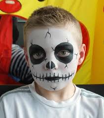 Skeleton Face Painting Kinder Schminken Halloween Schminken Kinder Und Halloween Gesicht Schminken