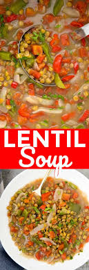 This 5 Ingredient Lentil Soup Is As Easy To Make As It Is Delicious Lentils Are Simmered In A Rich Bone Broth Lentil Soup Easy Lentil Soup Whole Food Recipes
