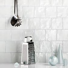 Montauk Sky 4x4 Ceramic Wall Tile Ceramic Wall Tiles Wall Tiles Handmade Tiles