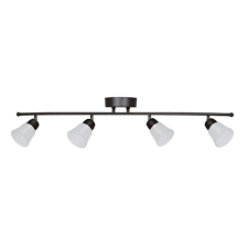 Aspects Walton 4 Light Oil Rubbed Bronze Led Fixed Track Lighting Walf4400l30rb The Home Depot