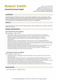 Licensed Insurance Agent Resume Samples Qwikresume