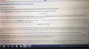 The present value of money to be received on future date will be less because we have lost the opportunity of investing it at some interest. Time Value Of Money Lump Sumps Payments Are Known Chegg Com