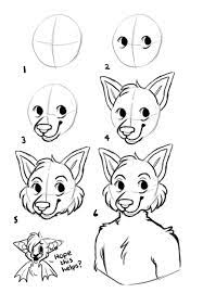 How To Draw Furry Head Furry Drawing Animal Drawings Drawings