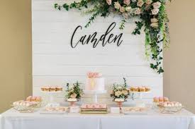 Black And Gold Design For Pots Pink Black And Gold Baby Shower Calligraphy And Decor Pirouette Paper Penelope Pots Floral Des Floral Baby Shower Baby Shower Decorations Blush Baby Shower