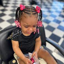 2 164 Likes 31 Comments Braids Of Fashion Llc Fashionthebraider On Instagram Her Was Mad A Braids With Beads Black Baby Girl Hairstyles Braids For Kids
