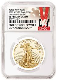 The 2021 release of the coin will be different than all others. End Of Wwii 75th Anniversary Gold And Silver Eagles Ngc