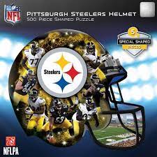 It features authentic pittsburgh steelers graphics that'll boast your passionate team pride. Pittsburgh Steelers Helmet Puzzle