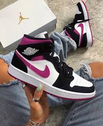 Air Jordan 1 Low Black White Cactus Flower Jordan 1 Mid Cactus Flower Bq6472 005 The Sole Womens In 2020 Jordan Shoes Girls Nike Air Shoes Nike Shoes Air Force