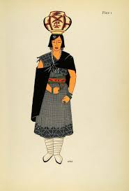1941 Lithograph Pueblo Indian Zuni Woman In Traditional Dress By Virginia More Roediger Via Periodpaper Pueblo Indians Pueblo Native American Art