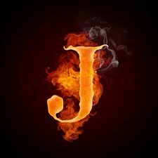 The Letter J On Fire Letter J Black Background Images