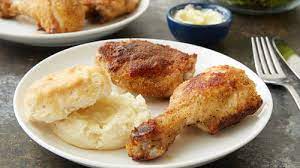 Sheet Pan Fried Chicken And Biscuits With Honey Butter Recipe Pillsbury Com