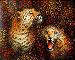 Wild Leopard Art Pair Of Leopard Art Wild Animals Painting Etsy Big Cats Art Leopard Art Wild Animals Painting