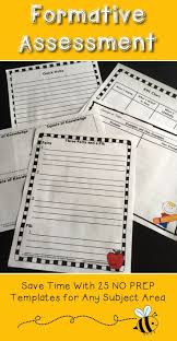 Formative Assessment No Prep Templates Are A Great Time Saver Let S Face It W Formative Assessment Formative Assessment Tools Formative Assessment Elementary