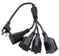 Outdoor 16A 110V 250V Eu Svt 18Awg 3 Pin Male Plug To 60320 ...