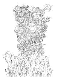 Spring By Giuseppe Arcimboldo Coloring Page From Misc Artists Category Select From 24848 Pr Giuseppe Arcimboldo Abstract Coloring Pages Spring Coloring Pages