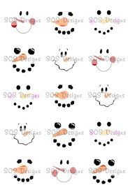 Snowman Faces 4x6 Digital Collage Sheet 1 Inch Image Downloads 2 00 Other Styles Available Christmas Crafts Xmas Crafts Snowman Faces