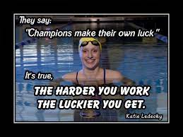 Inspirational Katie Ledecky The Harder You Work Quote Poster Motivational Swimming Wall Art Gift Arleyart Com