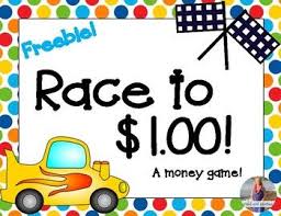 This Is A Fun And Easy Game To Learn But It Reinforces Money Concepts Not To Mention Easy For The Teacher Just Print Gra Money Games Money Concepts Racing