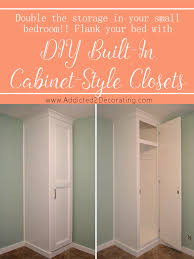 See more ideas about closet bedroom, small bedroom, small bedroom wardrobe. Diy How To Build Cabinet Style Closets To Flank Your Bed Double Your Bedroom Storage Addicted 2 Decorating Build A Closet Storage Solutions Bedroom Small Bedroom Storage Solutions