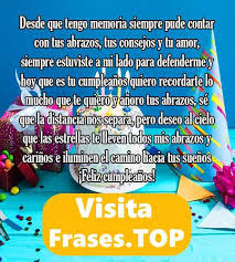Por el amor que nos da, el cobijo que representa; Feliz Cumpleanos Hermana Felicidades Frases Mensajes