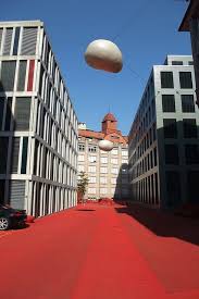 red carpet for the ufos red colour images red installation art