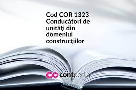 Maybe you would like to learn more about one of these? Cod Cor 1323 ConducÄtori De UnitÄÅ£i Din Domeniul ConstrucÅ£iilor