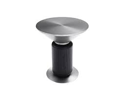 Pulaski alistar stainless steel and wood cocktail table. Round Stainless Steel And Wood Coffee Table Aurora By Hc28 Cosmo