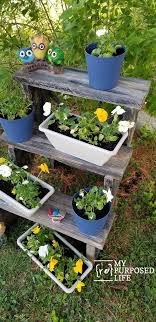 Spring Themed Wood Projects My Repurposed Life Rescue Re Imagine Repeat In 2020 Plant Stands Outdoor Plant Stand Tiered Outdoor Plant Stand
