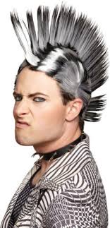 Trolls World Tour Barb Light Up Hair Wig Mohawk Halloween Costume With Ears  NEW