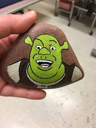 Shrek Painted Rock Rock Painting Designs Shrek Drawing Rock Painting Art