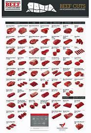 meat cutting chart beef cuts cutting chart poster color