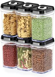 Shop for kitchen storage canisters & containers at walmart.com. Amazon Com Dwellza Kitchen Airtight Food Storage Containers With Lids Airtight 6 Piece Set All Same Size Air Tight Snacks Pantry Kitchen Container Clear Plastic Bpa Free Keeps Food Fresh