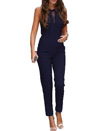 Sleeveless Lace Insert Slim Royal Blue Jumpsuit Royal Blue Jumpsuits Womens Lace Jumpsuit Blue Jumpsuits