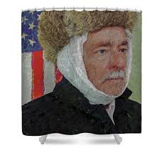 Homage to Van Gogh Selfie Shower Curtain