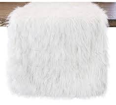 Holiday Christmas Decorative Exquisite Faux Fur With Silver Lurex Thread Table Runner 2 Colors White 16 X72 Table Runner White Cx18kzmm2tk Christmas Stocking Holders Stocking Holders Christmas Holidays